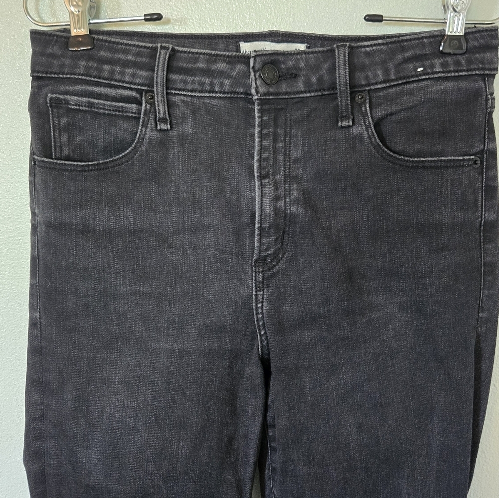 Abercrombie | Black Washed Curve Love Skinny Jeans Size 29/8